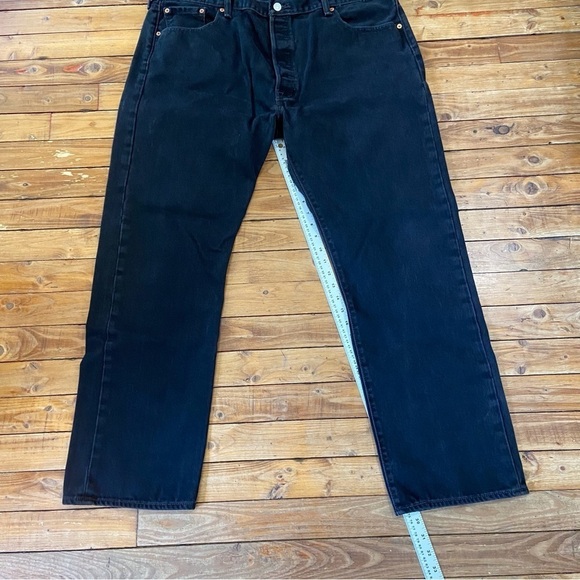 LEVI’S 501 men black button fly 100% cotton Plus size 42 - Picture 7 of 14